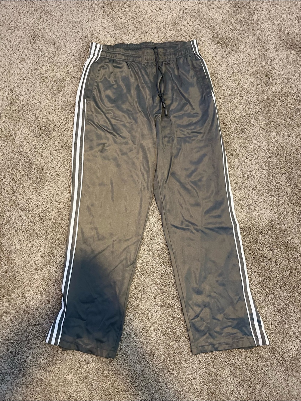 Active USA Black Sweatpants with White Side Stripes